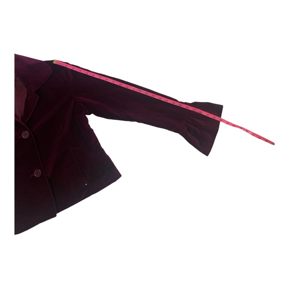 Black Rivet Velvet Blazer in Deep Purple - Picture 11 of 12